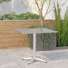 Emma and Oliver 31.5" Square Aluminum Indoor-Outdoor Table - 2 of 4
