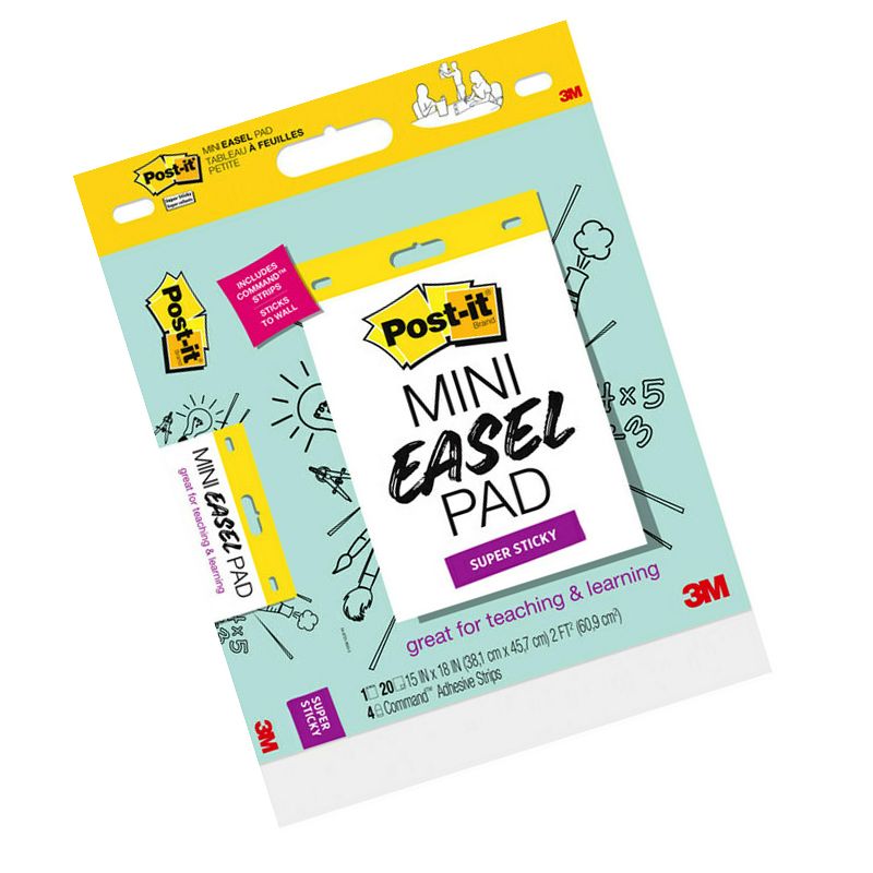 Post-it® Super Sticky Mini Easel Pad, 15 x 18 Inches, 20 Sheets/Pad, Pack of 2, 3 of 4
