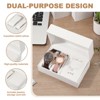 Unique Bargains PU Leather Soft  Travel 2 Slot Watch 1 Necklace 1 Ring 2 Earrings Storage Case - 3 of 4