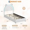 Twin Size Bed Frame with 4 Storage Drawers & LED Lights, Upholstered Platform Bed with Headboard for Kids, Wood Slats Support, No Box Spring Needed - 2 of 4