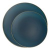 Smarty Had A Party Navy w/ Gold Rim Organic Plastic Dinnerware Set - 120 Sets - 2 of 4