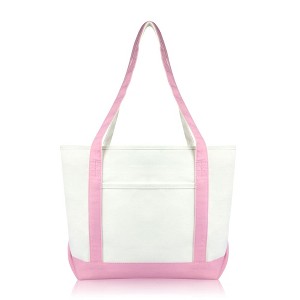 Dalix Daily Shoulder Tote Bag Premium Cotton - 1 of 4