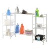 Breighton Home 32.5" Xtra Storage 3 Tier Folding Metal Shelves with Set of 2 Deluxe Extension Shelves in White - 3 of 4
