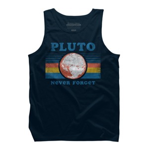 Men's Design By Humans Pluto Never Forget By Tingsy Tank Top - 1 of 3