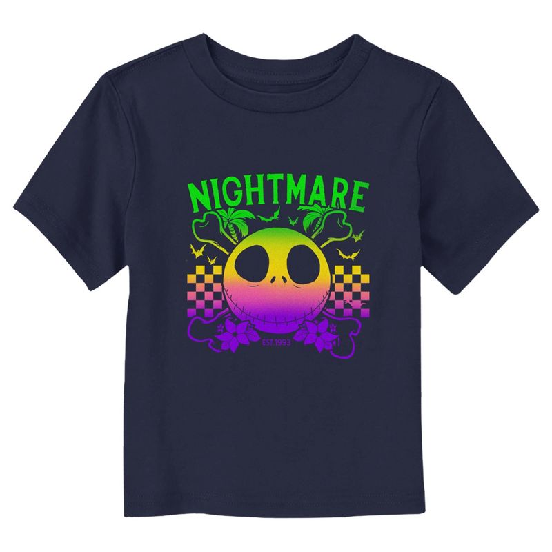 Toddler's The Nightmare Before Christmas EST. 1993 Tropical Rainbow Jack T-Shirt, 1 of 4