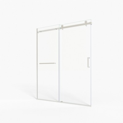 Cesicia 60x75 inches Brushed Nickel Sliding Shower Door