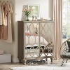 Hommoo 5-Tier Mirror Large Shoe Storage Organizer With Doors - 3 of 4