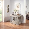unipaws Wire Bar Dog Crate End Table – Double Doors, Wooden Furniture Style - 4 of 4