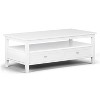 PAGED Vintage Style 2-Tier Wooden Coffee Table with Storage Shelf & Drawers,Mid-Century Cocktail Table Center Table for Living Room - 2 of 4
