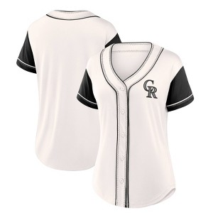 MLB Colorado Rockies Women's Short Sleeve White Fashion Jersey - 1 of 3