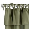 Awesome Home  Recycled Cotton Blend Ruffle Tie Top Curtains Pair - 2 of 4