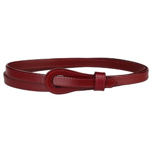 INSPIRE CHIC Women's Adjustable Faux Leather Fashion Skinny Waist Strap Waistband 1 Pc - 1 of 4