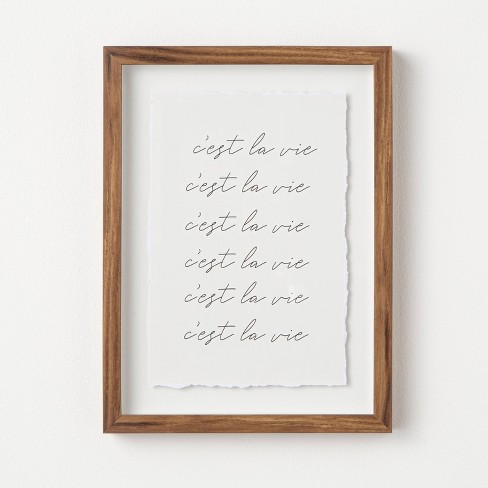 12" x 16" Cest la Vie Framed Wall Art - Threshold™ designed with Studio McGee - image 1 of 4