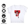 Women's Superman 2025 Mr. Terrific Cap Sleeve Baby Rib Crop Top - 4 of 4