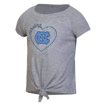 NCAA North Carolina Tar Heels Girls' Gray Tie T-Shirt