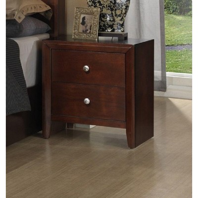 NicBex Nightstand with 2 Drawers,Side Table with Rustic Finish and Handles,Modern Bedside Table for Bedroom,Living Room