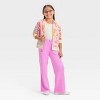 Girls' Wide Leg Pull-On Terry Pants - Cat & Jack™ Lavender XL Plus