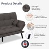 Dyonery 71" Convertible Futon Sofa Bed,Modern Linen Futon Couch with Detachable Cushion,Adjustable Backrest & Armrest - 4 of 4