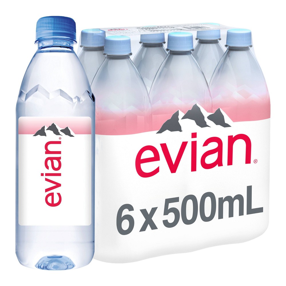 UPC 079298000191 product image for Evian Natural Spring Water - 6pk/0.5L Bottles | upcitemdb.com