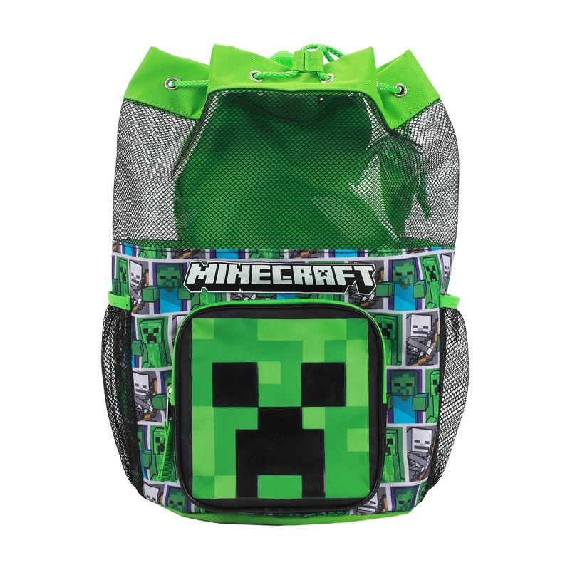 Minecraft Creeper 3-Piece Green Beach Backpack Set, 2 of 7