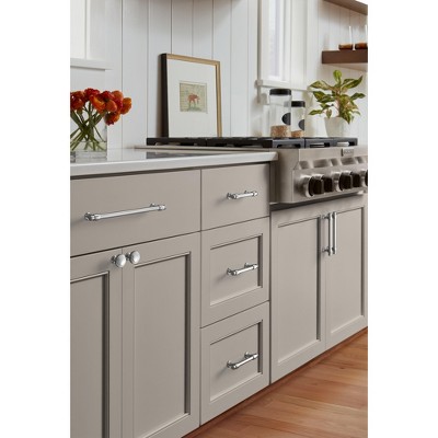 Polished Chrome Traditional Cabinet Drawer Pull with Mounting Hardware