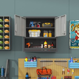 ORRD Metal Wall-Mounted Tool Cabinet with Locking Door, Garage Storage with Shelf & Drawer for Workshop/Office - 1 of 4