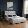 HomeRoots White Tufted Upholstered Twin Bed Frame - 2 of 4