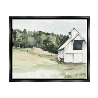 Stupell Industries Quiet Countryside Farmhouse Cottage Green Pasture
