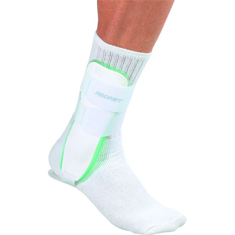 Mueller Aircast Sport Ankle Support Brace - White/Green, 1 of 2