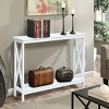 Tangkula Industrial 2-Tier Console Table X-Design Bookshelf Narrow Accent Table - 2 of 4