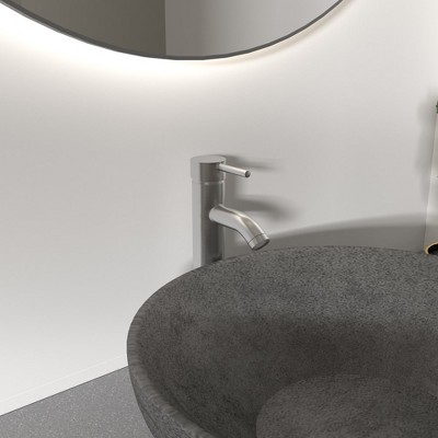 Brushed Nickel Tall Single Handle Vessel Sink Faucet
