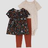 Carter's Just One You® Baby Girls' Floral Top & Bottom Set - Black