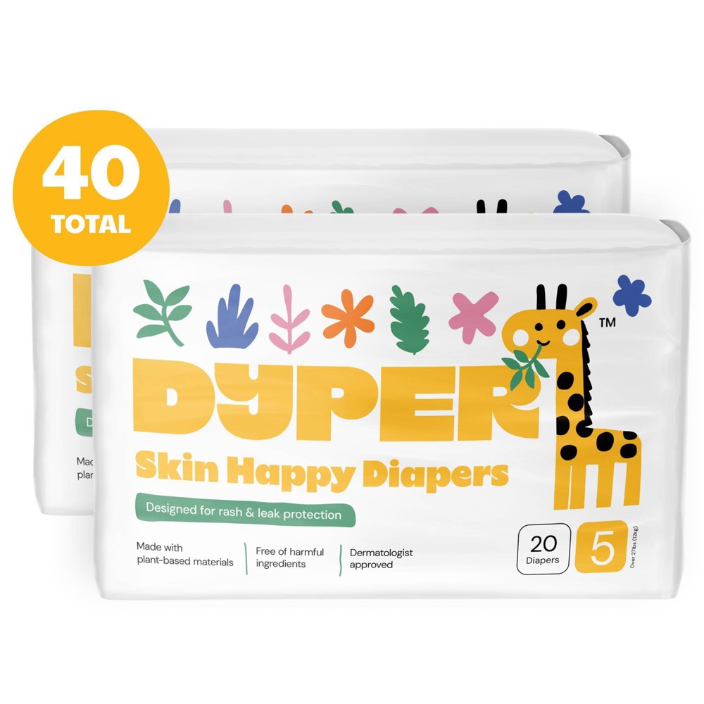 Photos - Nappies DYPER Skin Happy Diapers - Size 5 - 40ct