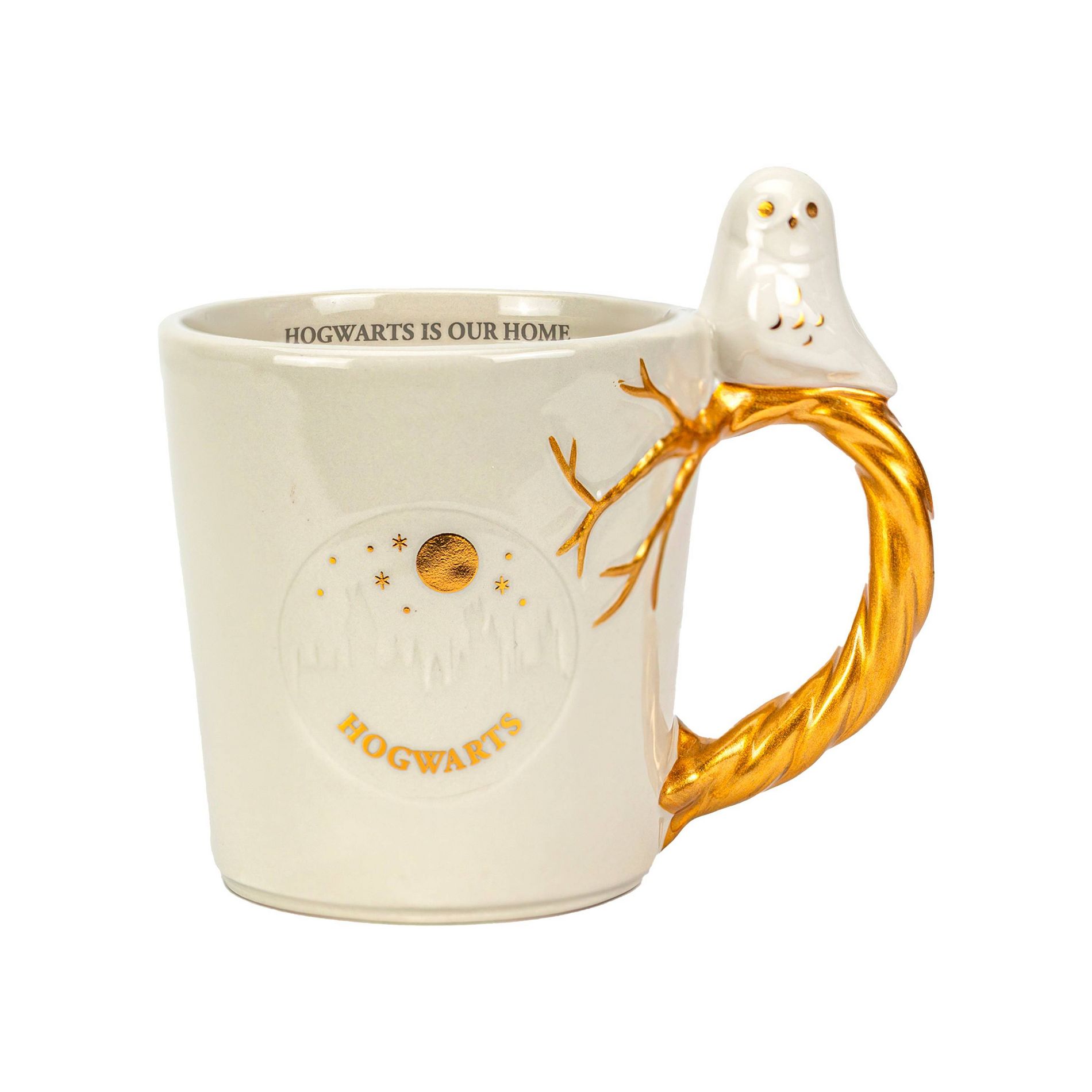 Zak Designs 11oz Harry Potter Ceramic Sculpted Coffee Mug White/Gold