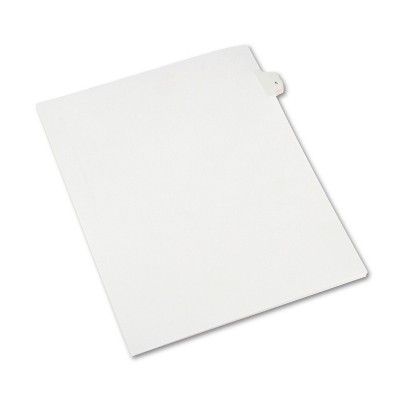 Avery Allstate-Style Legal Exhibit Side Tab Divider Title: 5 Letter White 25/Pack 82203