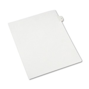 Avery Allstate-Style Legal Exhibit Side Tab Divider Title: 5 Letter White 25/Pack 82203 - 1 of 4