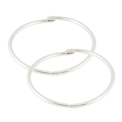 Unique Bargains Metal Scrapbooking Staple Book Binder Loose Leaf Rings Keychain 2 Pcs 3.5" Dia