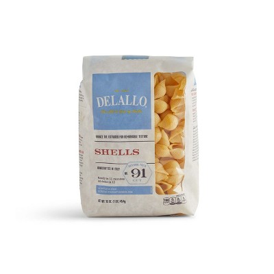 DeLallo Conchiglie Pasta Shells, 16 oz Bag, (4 Pack)