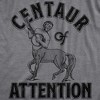 Mens Centaur Of Attention T Shirt Funny Half Man Horse Word Play Joke Tee For Guys - Crazy Dog Men's T Shirt - 2 of 4