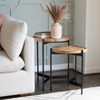 Powell Tyrion Wood and Metal Nesting Table Natural - 2 of 4