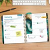 HARDCOVER 2026 Planner, 8.5"x11": 14 Months (Nov 2025-Dec 2026), Daily/Weekly/Monthly,  Bookmark, Pocket Folder w Sticky Notes (Teal Gold Marble) - 3 of 4