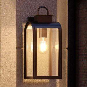 Urban Ambiance Luxury Art Deco Deco Outdoor Wall Light,  16"H x 8"W,  Oil Rubbed Bronze Finish, UHP1101 - 1 of 4