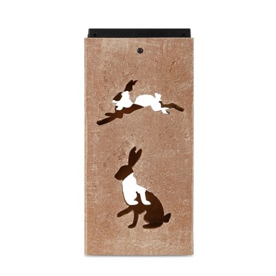 Brown Plastic Solar Rabbit Cut-Out Decorative Lantern
