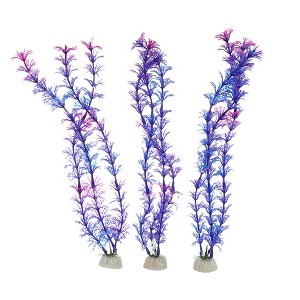Unique Bargains Aquarium Plants Decorations Artificial Aquatic Plant 11.81" 3 Pcs - 1 of 4