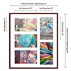 PosterPalooza | Brown Finish Collage Frame - White Mat, 20 Frame Sizes to Choose From, UV Acrylic - 2 of 4