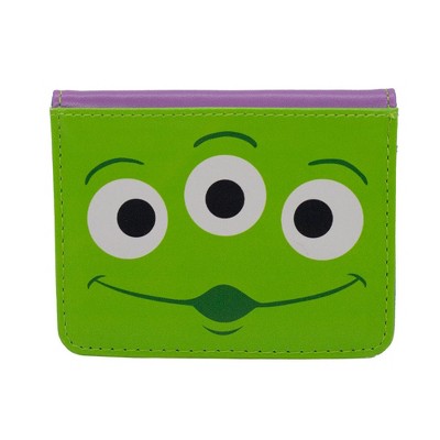 Wallet ID Fold Over - Toy Story Alien Character Close-Up Green Blue
