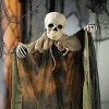 29 1/2" Hanging Pumpkin Man with Burlap Skeleton Head Halloween Decoration - 2 of 4