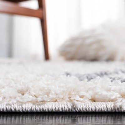 Luxe Boho Gray Round Hand-Knotted Shag Rug, 8' Diameter