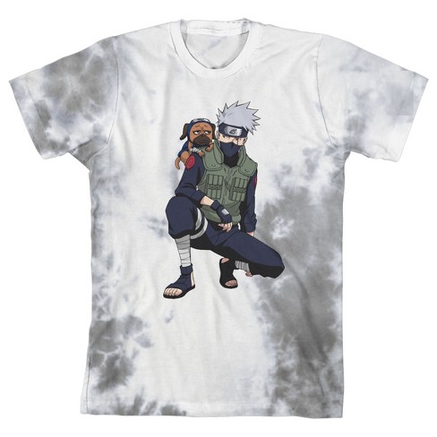 Naruto Shippuden Kakashi & Pakkun Gray Short Sleeve Boys Graphic : Target