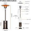 Patio Heaters, Outdoor Propane Heater with Wheels, Round Table Design, Stainless Steel Burner - 2 of 4